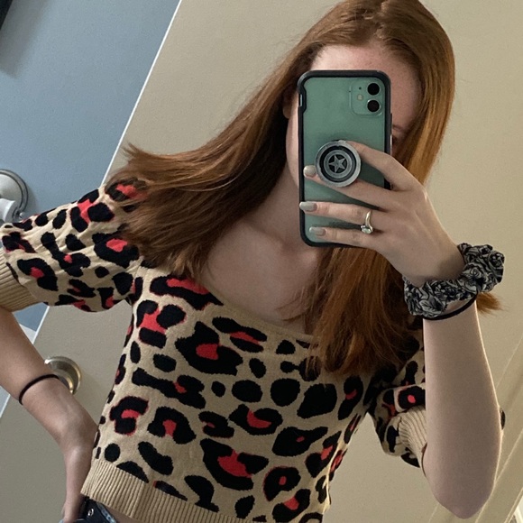 ASOS cheetah print top off the shoulder! - Picture 2 of 3